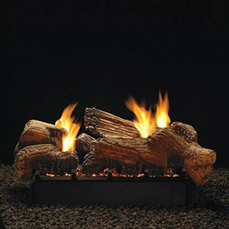 Empire Comfort Systems 18" Stone River Logset with IP VF/V Slope Glaze Vista Burner - LSU18SF + VFSUE18