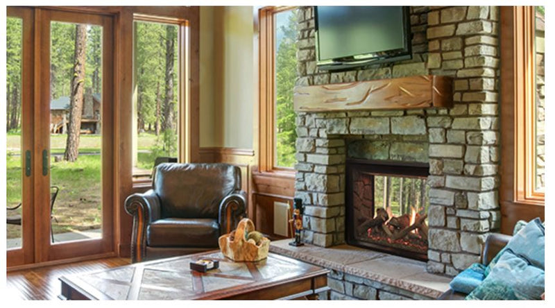 Empire Rushmore 40" Clean Face See-Through Fireplace with Multi-Function Control