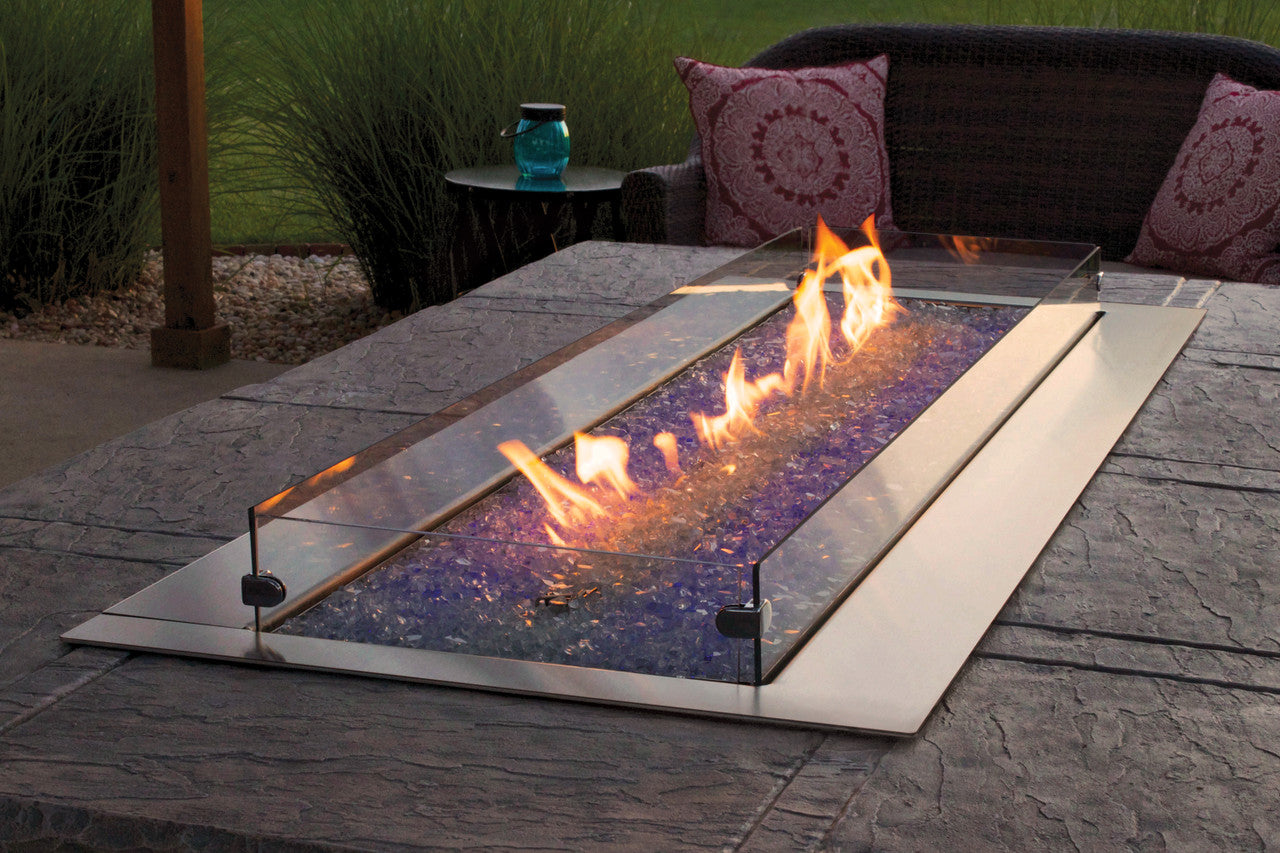 Empire Carol Rose Coastal Outdoor Firebox Glass Door
