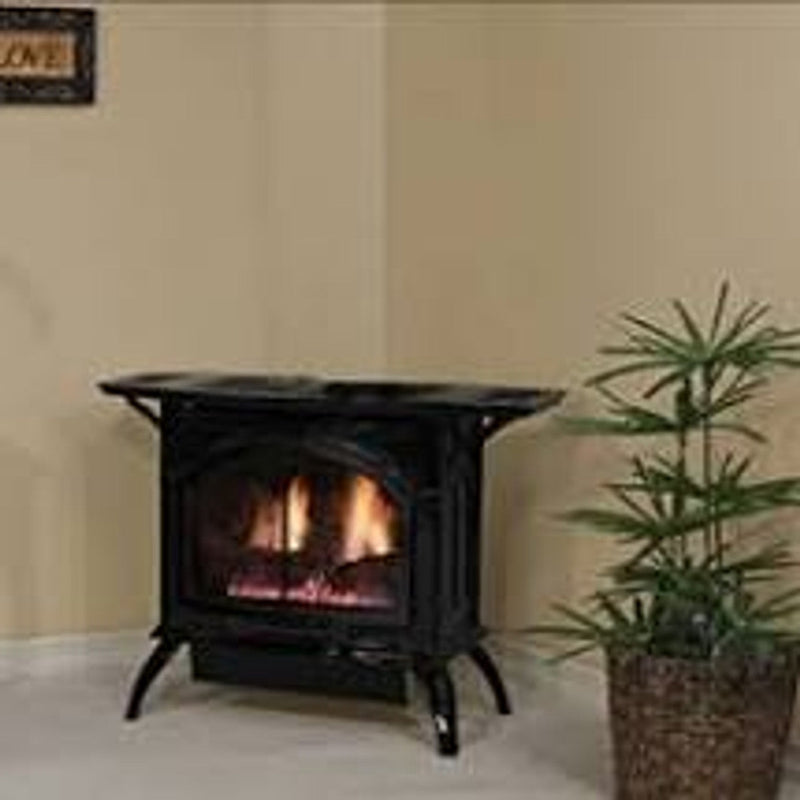 Empire Cast Iron Stove w/ 25K BTU IP Pilot Contour Burner in Porcelain Black - VFD30CC70B
