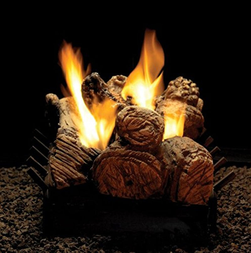 Empire Comfort Systems 18" Rock Creek Logset with IP VF/V Slope Glaze Vista Burner - LSU18RR + VFSUE18