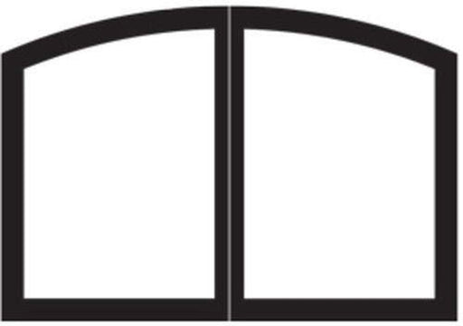 Empire Comfort Systems Arch Door Set for Tahoe 36" Fireplaces - Matte Black - DVRB2CBL 