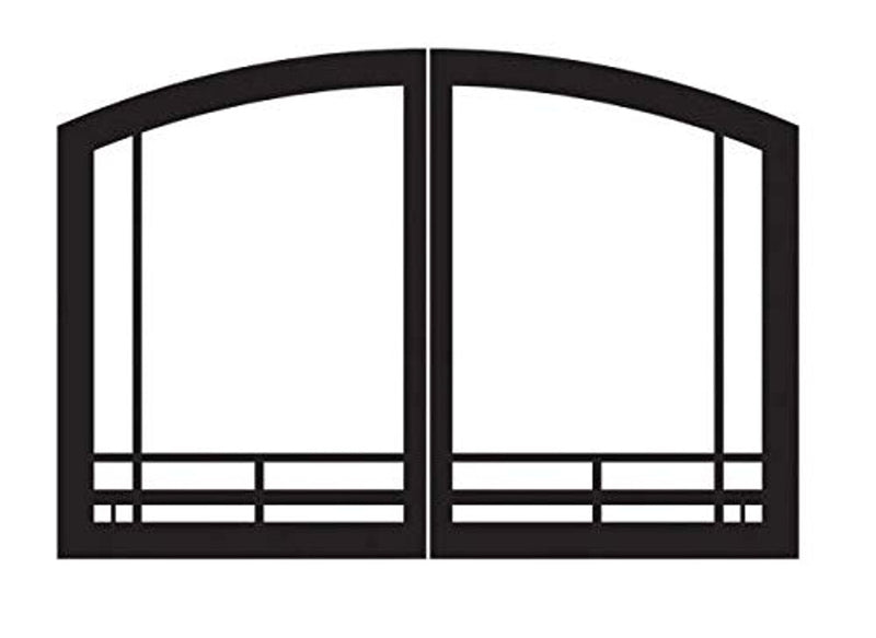 Empire Comfort Systems ECS Mission Arch Fireplace Doors - Hammered Pewter - VFR36SMHP 