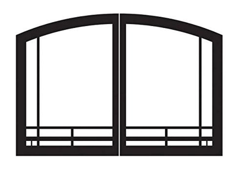 Empire Comfort Systems ECS Mission Arch Fireplace Doors - Matte Black - VFR32SMBL