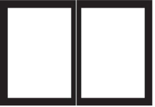Empire Comfort Systems ECS Rectangle Door Set - Matte Black - DVDB36CBL 