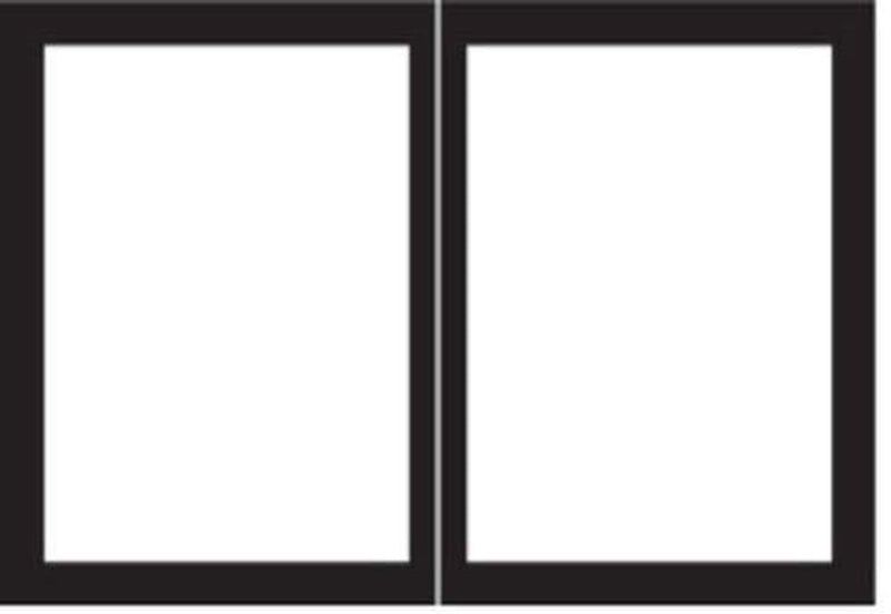 Empire Comfort Systems Rectangle Door Set for Tahoe Deluxe 48" Fireplaces - Matte Black - DVDB4CBL
