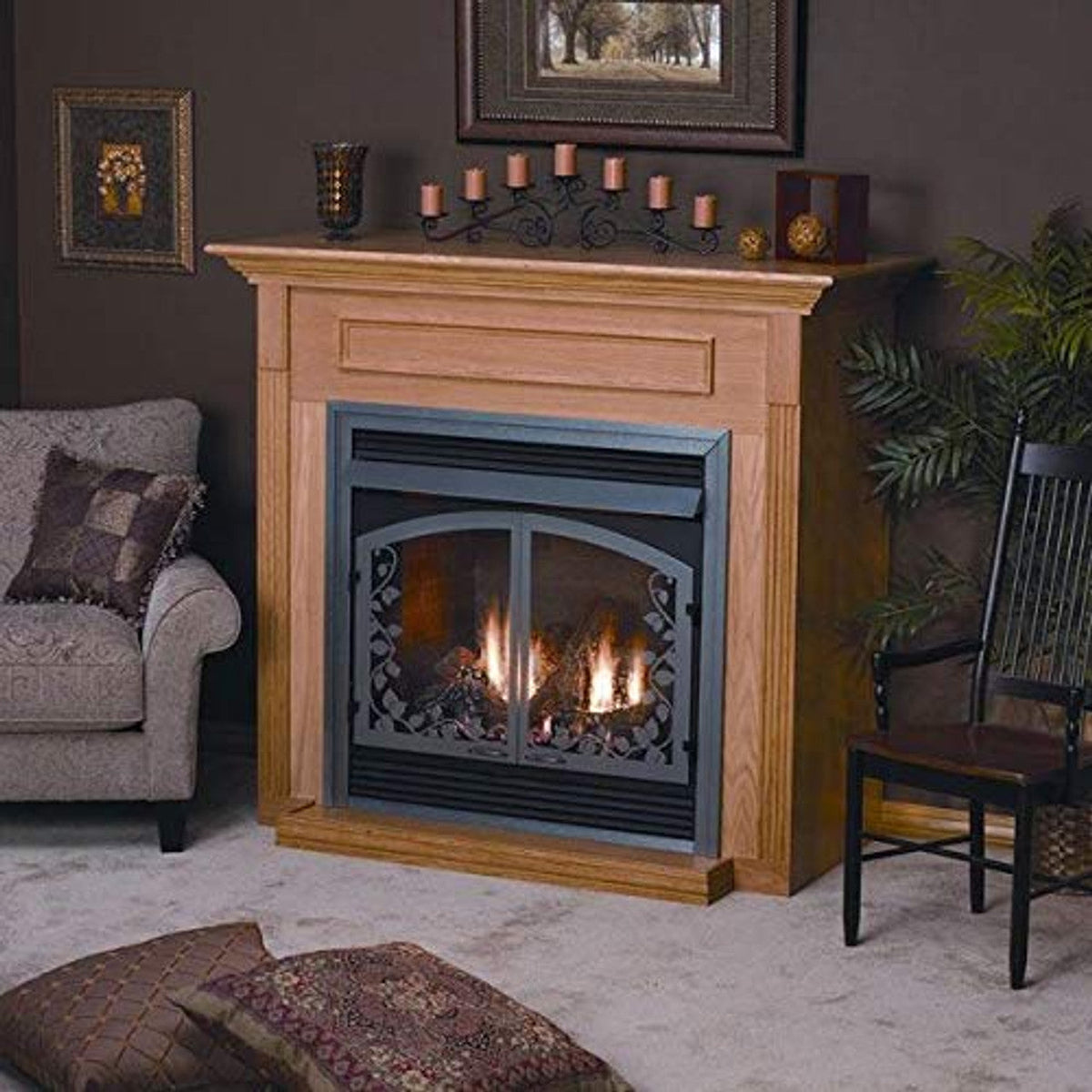Empire Comfort Systems Standard Cabinet Mantel with Base - Unfinished ...