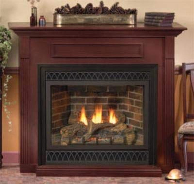 Empire Standard Cabinet Mantel with Base - Cherry - EMBF3SC