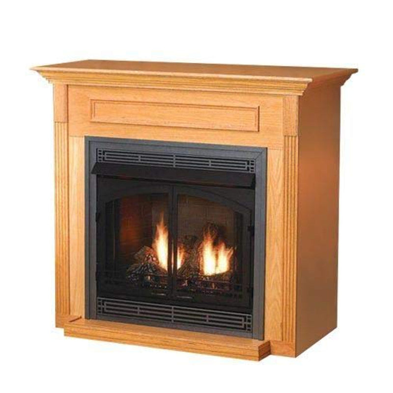 Empire Standard Cabinet Mantel with Base - White - EMBF11SW