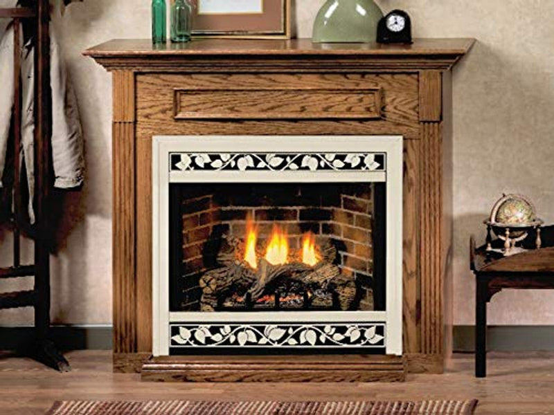 Empire Standard Corner Cabinet Mantel with Base - Dark Oak - EMBC3SDO