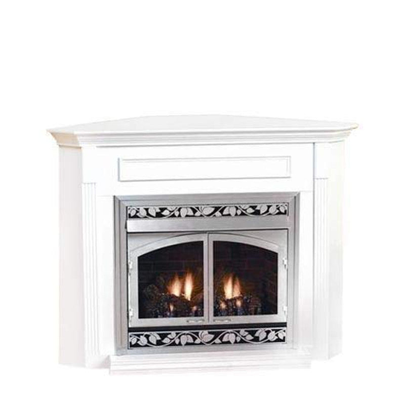 Empire Standard Corner Cabinet Mantel with Base - Oak - EMBC1SO 